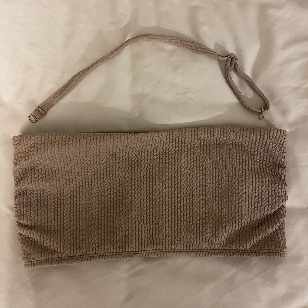 Monday Swimwear Bora Bora Bandeau Top - Crinkle Oat